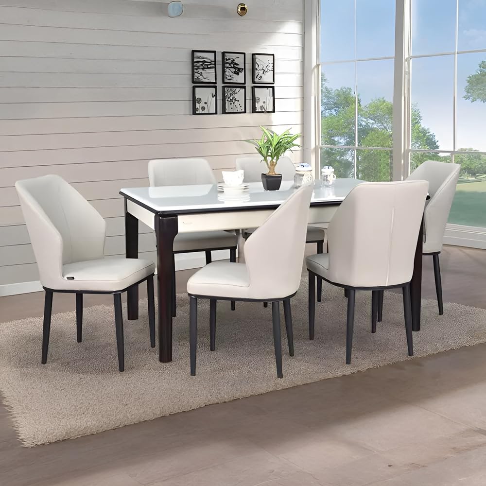 marble dining table set with chairs