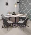 Marble Rectangular Dining Table (1+6)