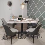Marble Rectangular Dining Table (1+6)