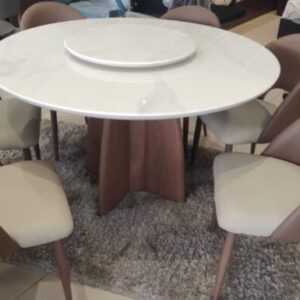 Modern Round Rotater Dining Table Set