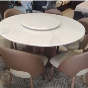 Modern Round Rotater Dining Table Set