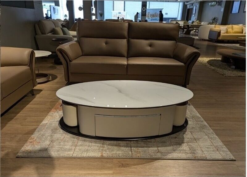 center table with puffy