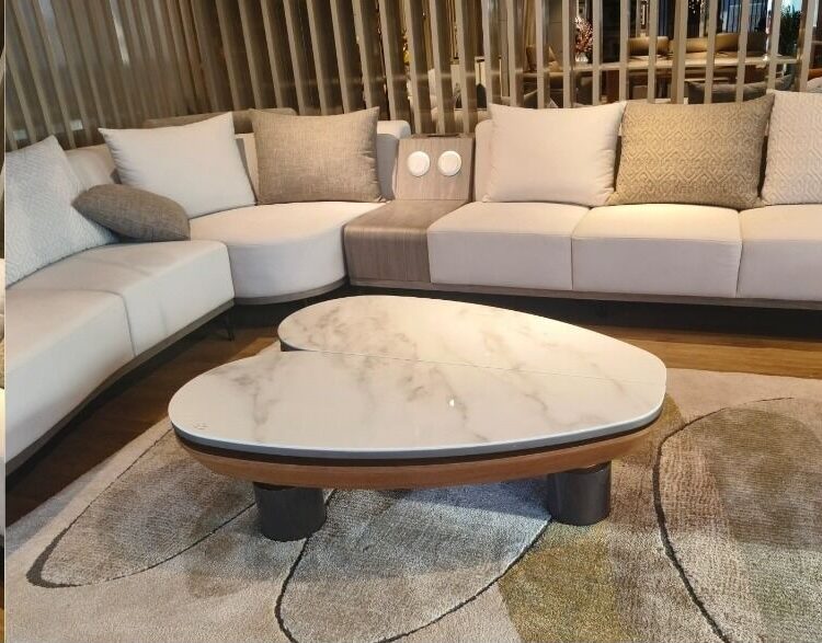 rotatable marble center table