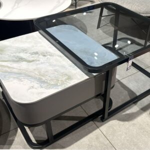 Square Coffee Table Set with Metal Frame