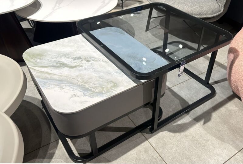 Square Coffee Table Set with Metal Frame