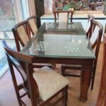 wooden 6 seater dining table