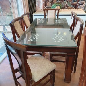 wooden 6 seater dining table