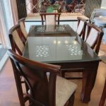wooden 6 seater dining table