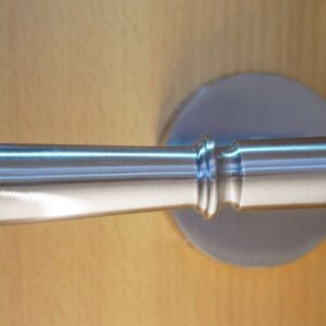 silver door handle
