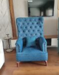 High-Back Wing Chair (Chesterfield Wingback Design)