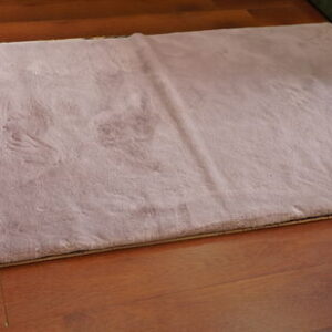 Rugstar Faux Rabbit Fur Plush Area Rug – Blush Pink | 4 x 6 ft