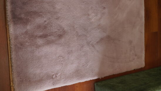 Rugstar Faux Rabbit Fur Plush Area Rug – Blush Pink | 4 x 6 ft